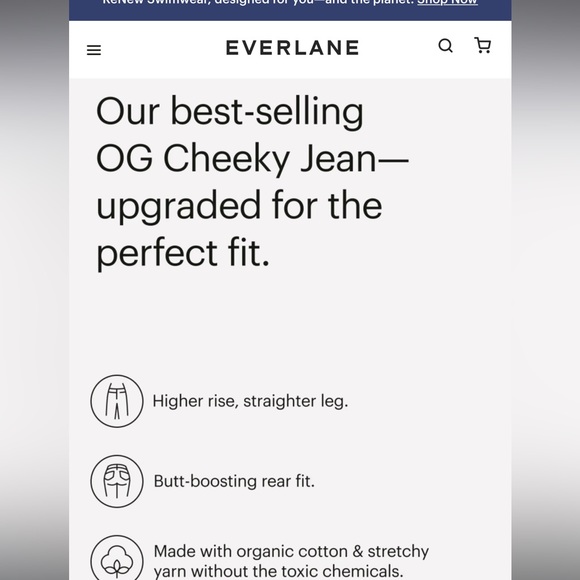 NWT Everlane The Original Cheeky Jean - Picture 5 of 8
